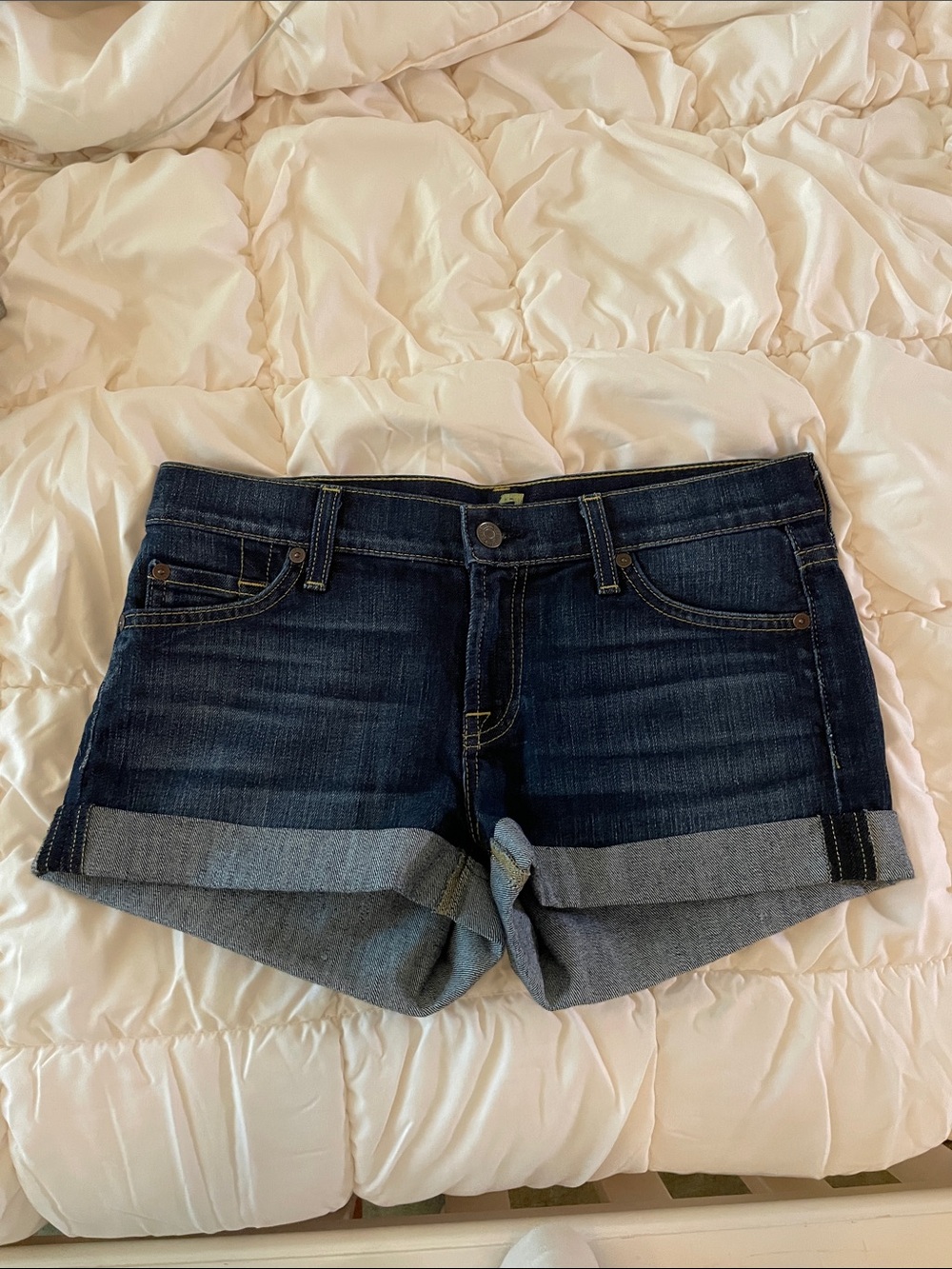 7 for all mankind jean shorts